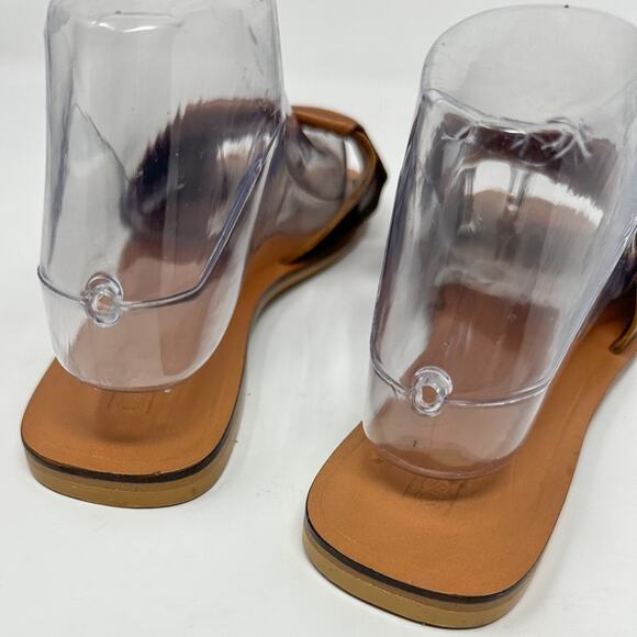 ASOS Brown Leather Slide Sandal, GUC, Size 5, MSRP $79 - Picture 12 of 14